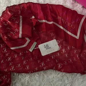 Jimmy Choo Red Silk scarf